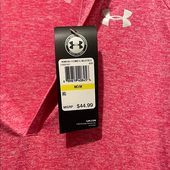 Under Armour Women's Heathered Pink Hoodie - Picture 3 of 5